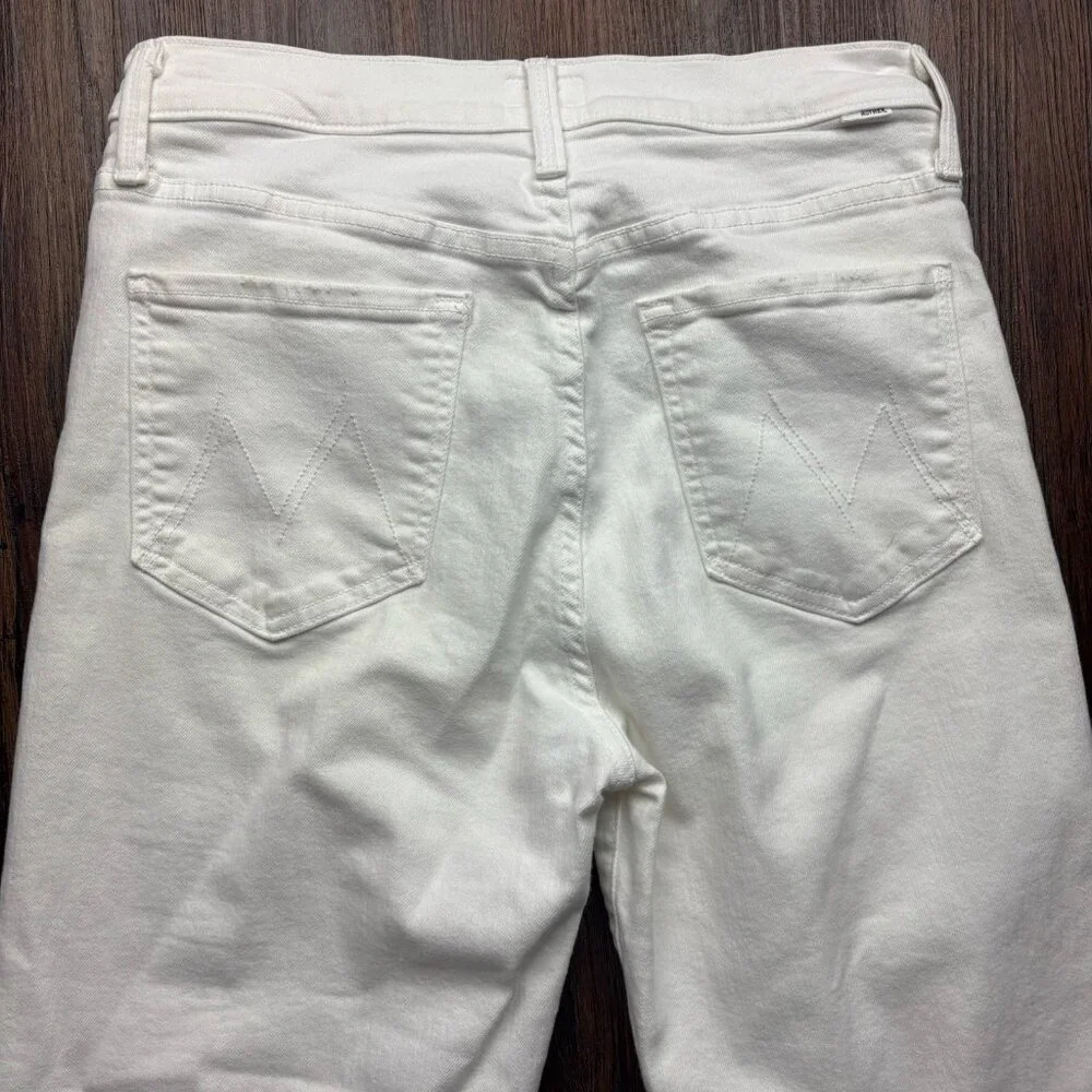 Mother The Rambler Zip Ankle Fairest of Them All Straight Jeans White Size 29 - Picture 4 of 13